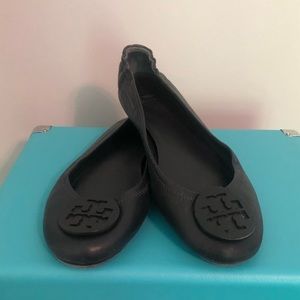 Tory Burch Black Minnie Flats